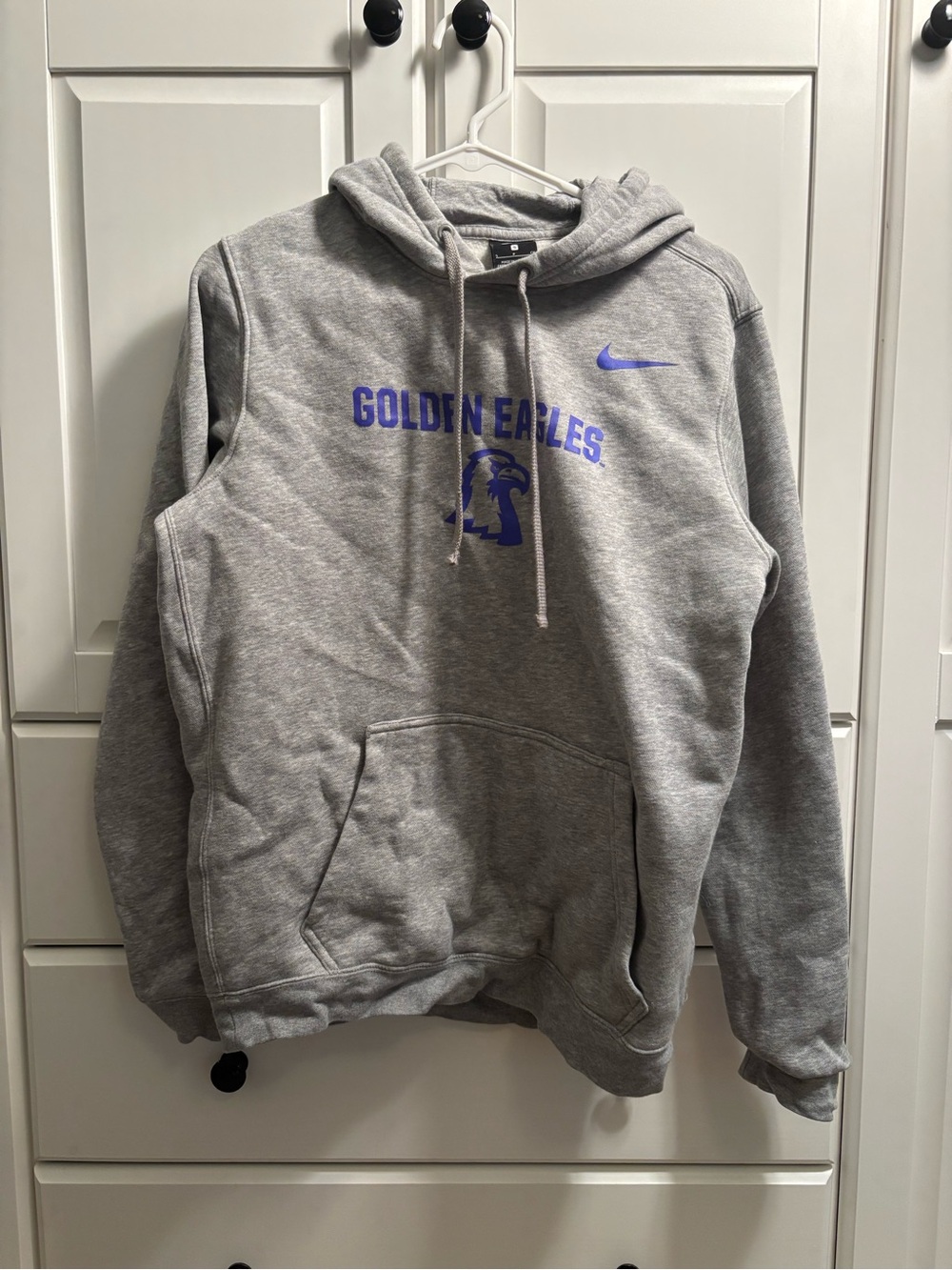 Nike Gray Hoodie with Purple Tennessee Tech Golden Eagles Logo